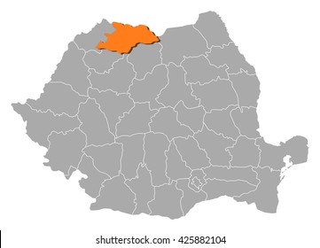 Map - Romania, Maramures