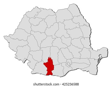 Map - Romania, Olt