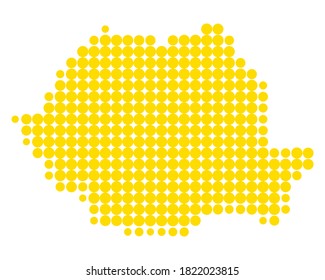 Mapa de Rumania en blanco