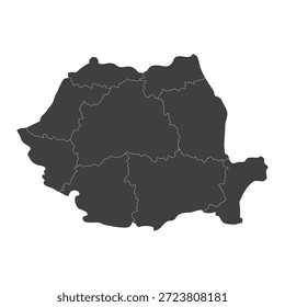 Mapa de Rumania con regiones