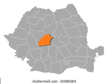 Mapa - Romênia, Sibiu