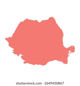 Mapa da Romênia, sinal de silhueta. World Map Globe (em inglês). Ilustração de vetor isolada em fundo branco. continente europeu.