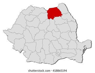 Map - Romania, Suceava