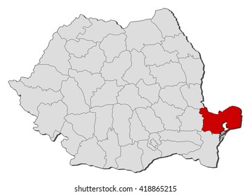 Map - Romania, Tulcea
