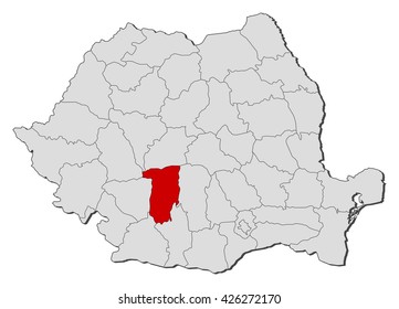 Map - Romania, Valcea