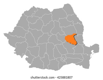 Map - Romania, Vrancea