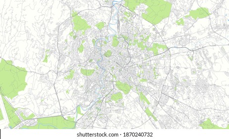 С Stadtplan Rom, Farbverlauf-Stadtplan, Vektorgrafik