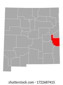 Map of Roosevelt in New Mexico on white