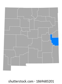 Map of Roosevelt in New Mexico on white