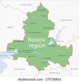 Map of Rostov region, Russia