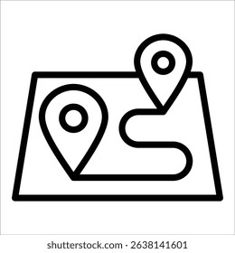 Map Route Icon Element For Design