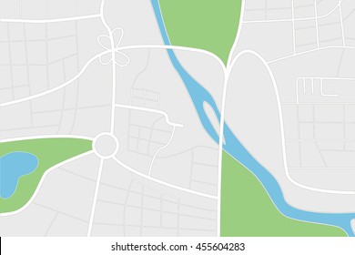 Map, route navigation. Vector illustration