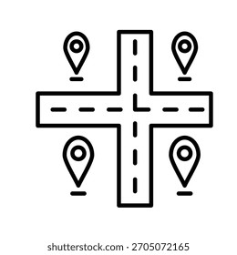 Ilustração do vetor do ícone de estrutura de tópicos do mapa