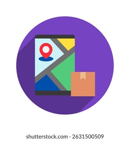 Icono redondeado del color plano, mini ilustración. uso para el concepto moderno, impresión, UI, kit de UX, Web y desarrollo del App. Vector relacionado con ventas, logística y comercio electrónico