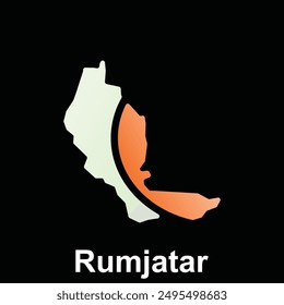 Map Of Rumjatar City Modern Simple, illustration vector design template