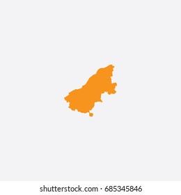 Map of Ruse Province - Bulgaria Vector Illustration Silhouette Design