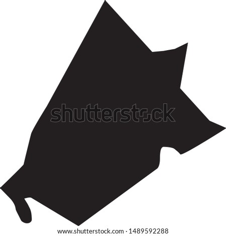 Map of Russell County in the state of Kentucky