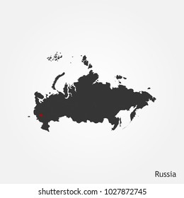 Map Of Russia with Capital Region