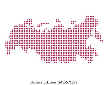 Map of Russia from dots