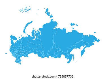 Map of russia. High detailed vector map - russia.