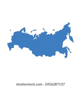 mapa de Rusia icono. Ilustración Vector gráfico del mapa de Rusia