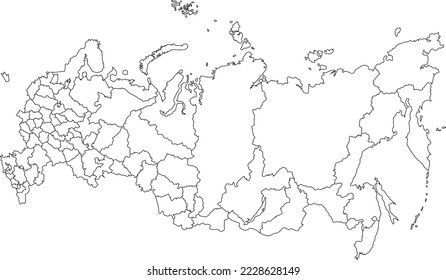 Map of Russia. Regions of Russia. Independent republics