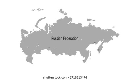 map of Russia. map of the Russian Federation.