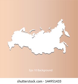 Map of Russia. Silhouette isolated on a white background.