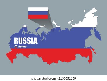 Map Russia stock photos, vectors colour