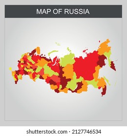 map of Russia in vector