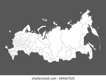 Map of Russia. Vector illustration