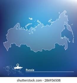 Mapa de Rusia - ilustración vectorial