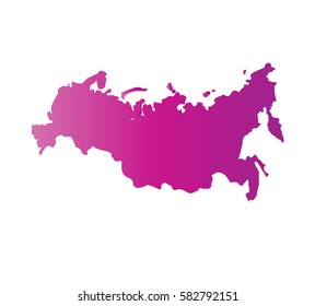 Map of Russia.Republic of Russia vector map isolated on white background.