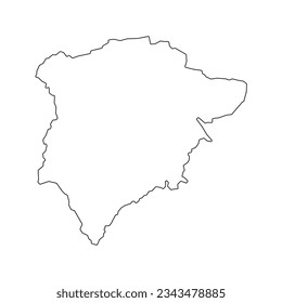 The map of the Rutland county isolated on white background. Vector illustration