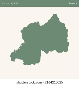 Map of Rwanda Illustration Vector Icon Map
