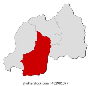 Map - Rwanda, South