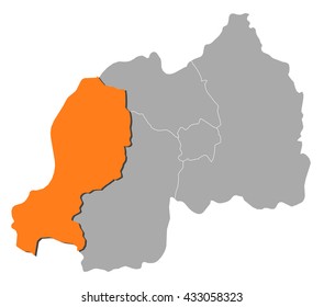 Map - Rwanda, West