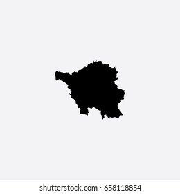 Map of Saarland - Germany Vector Illustration