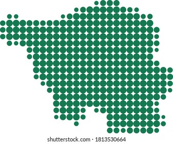 Map of Saarland on white