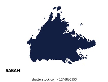 Map of Sabah, Malaysia