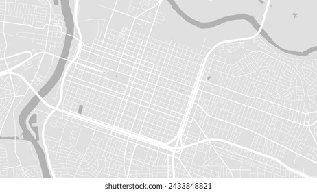 Map of Sacramento, California, USA. Detailed city vector map, metropolitan area. Streetmap with roads and water.