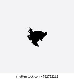 Map of Saga Prefecture - Japan Vector Illustration