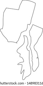 Map Of Sagadahoc County In Maine State