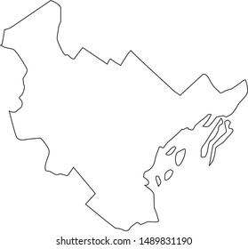 Map Of Sagadahoc County In Maine State