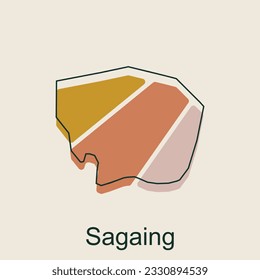 Map of Sagaing vector map illustration vector Design Template, suitable for your company