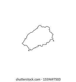 the map of Saint Helena . Vector illustration