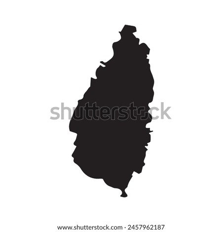 map of Saint Lucia glyph icon. Illustration vector graphic of map of Saint Lucia.