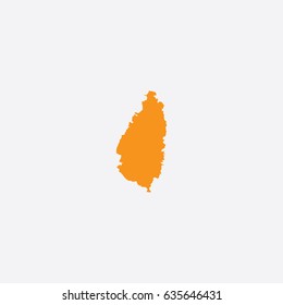 Map of Saint Lucia Vector Illustration

