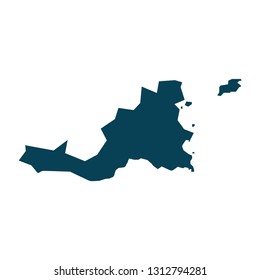 Map of Saint Martin - High detailed on white background. Abstract design vector illustration eps 10.