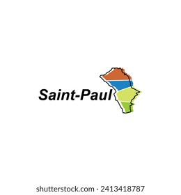 Map of Saint Paul colorful geometric modern outline, High detailed vector illustration vector Design Template, suitable for your company